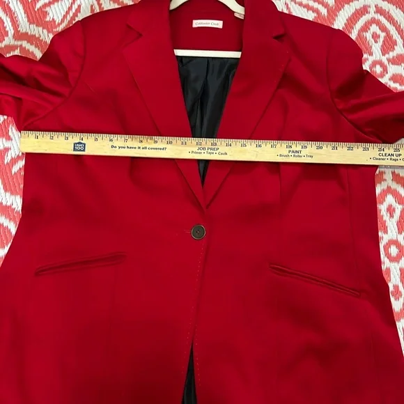 Coldwater Creek red blazer suit jacket lined Size 20 office work party preppy - Picture 5 of 17